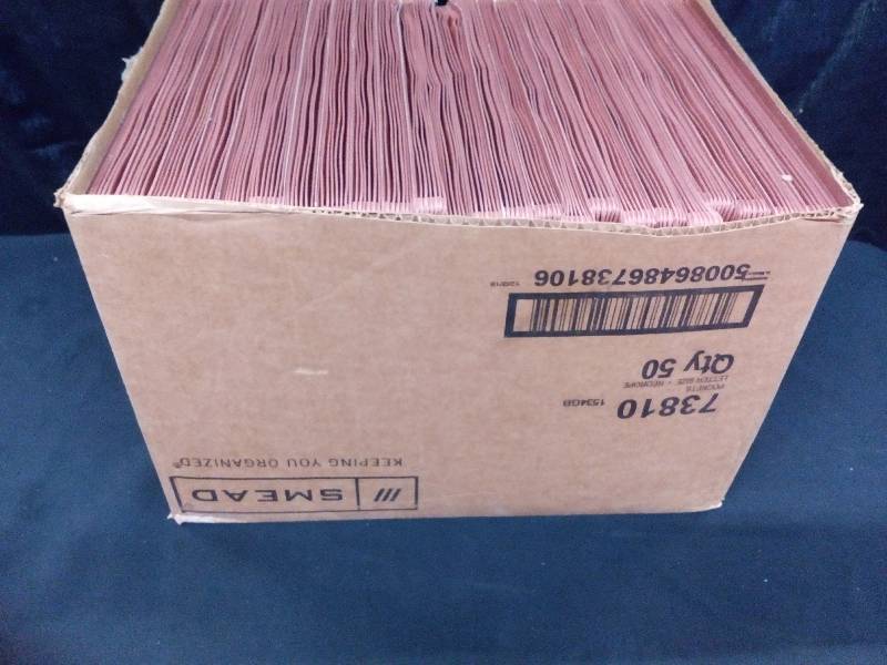 lot 63 image: Smead Recycled Red Rope File Pockets