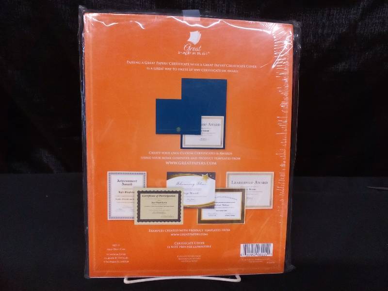 lot 75 image: Great Papers Navy Classic Crest Certificate Covers