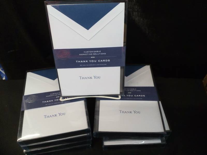 lot 100 image: Gartner Thank You Cards Customizable