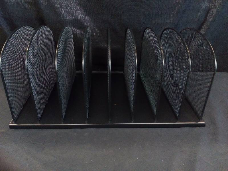 lot 113 image: Desk organizer Safco onyx 8 upright sections