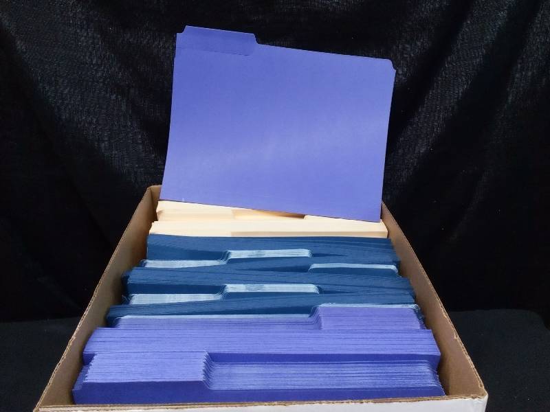 lot 130 image: Tab Top File Folders 13 Cut Letter Size