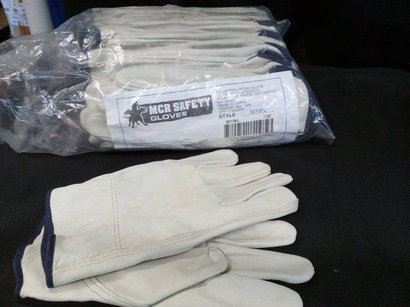 lot 142 image: MCR Safety Gloves Industrial Grade Cowhide