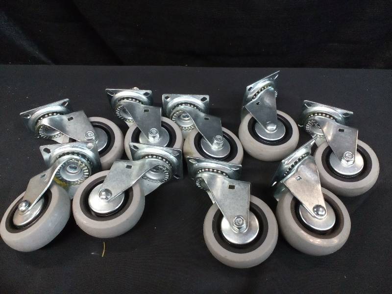 lot 147 image: Thermoplastic Rubber Swivel Casters