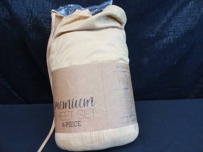 lot 157 image: King-Size Premium 6-Piece Sheet Set