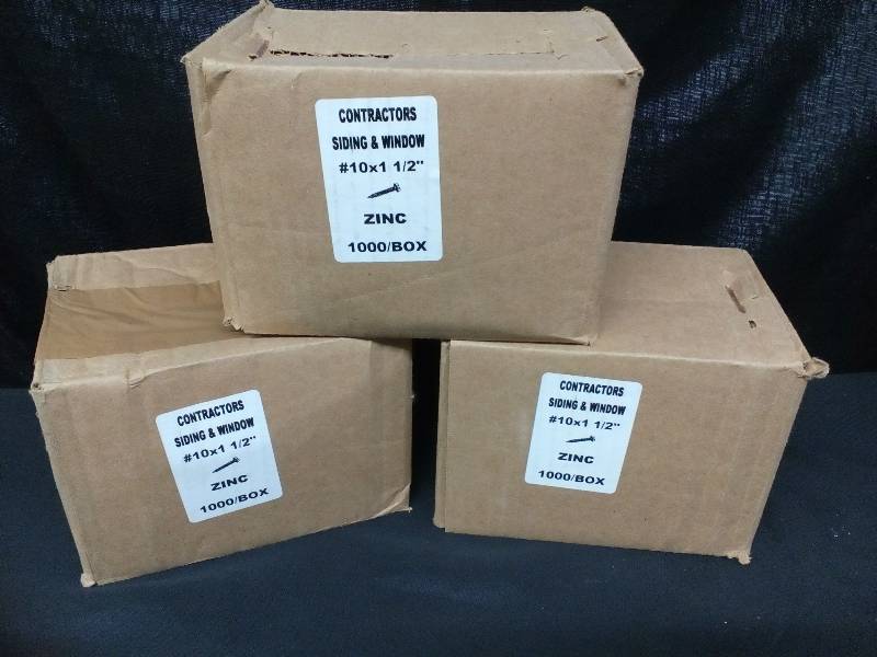 lot 224 image: Zinc Platted Hex Washer Head Screw For SidingSheet Metal