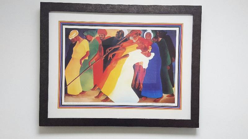 lot 1002 image: Bernard Hoyse Dancing for the Lord 2005 Signed Numbered Framed Matted 39 x 30