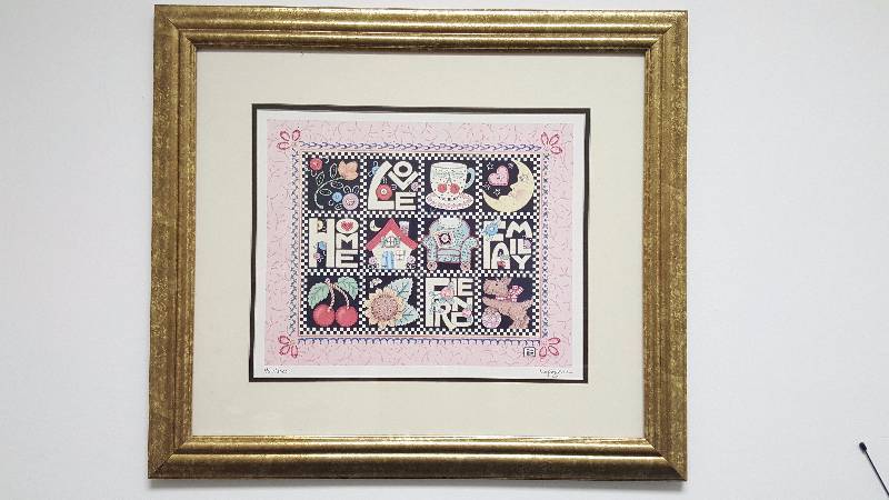lot 1023 image: Mary Engelbreit Limited Edition Framed Art Print Hand-Numbered #9672000