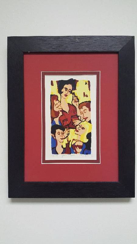 lot 1026 image: Rita Orr You People Silkscreen Print Signed Numbered & Framed 12.5 x 16 2007