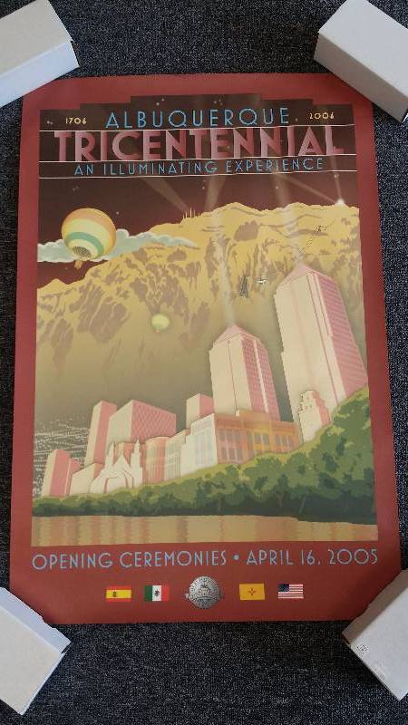 lot 1034 image: Albuquerque New Mexico Tricentennial Experience Poster Numbered 24 x 18