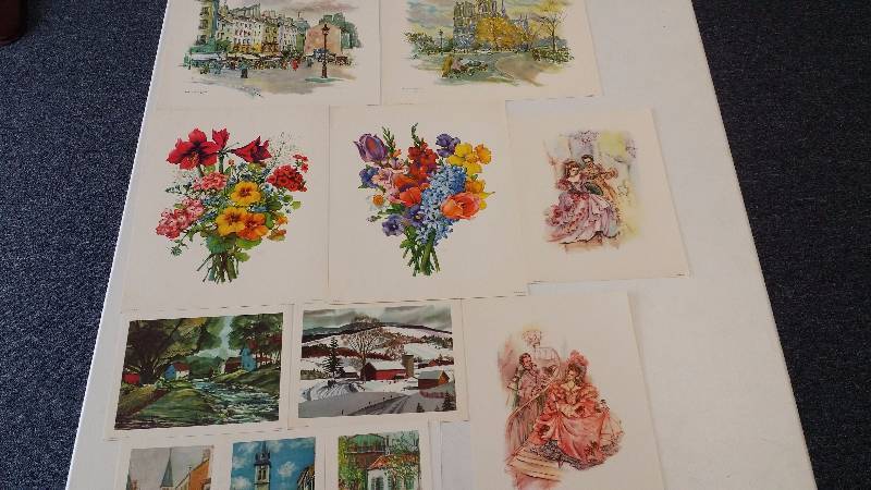 lot 1037 image: Donald Art Company 1958 Lithographs Lot of 11 Vintage Prints New York