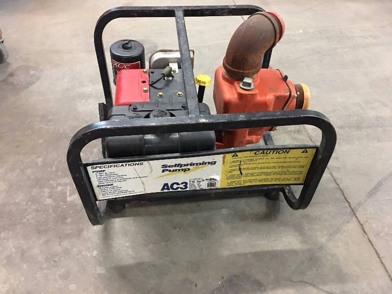 lot 64 image: POWR-QUIP 3X3 10HP SELF PRIMING PUMP   TESTED WORKING