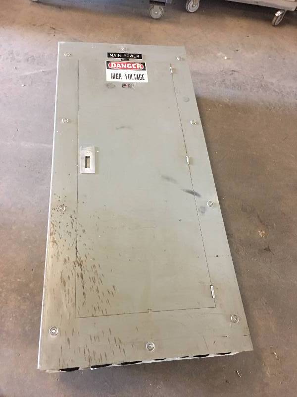 lot 92 image: SQUARE D 74 X 36  VERY LARGE MAIN BREAKER BOX WITH BREAKERS
