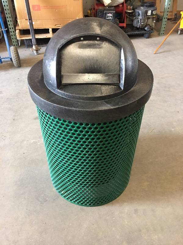 lot 38 image: NEW OUTDOOR COMMERCIAL TRASH CAN