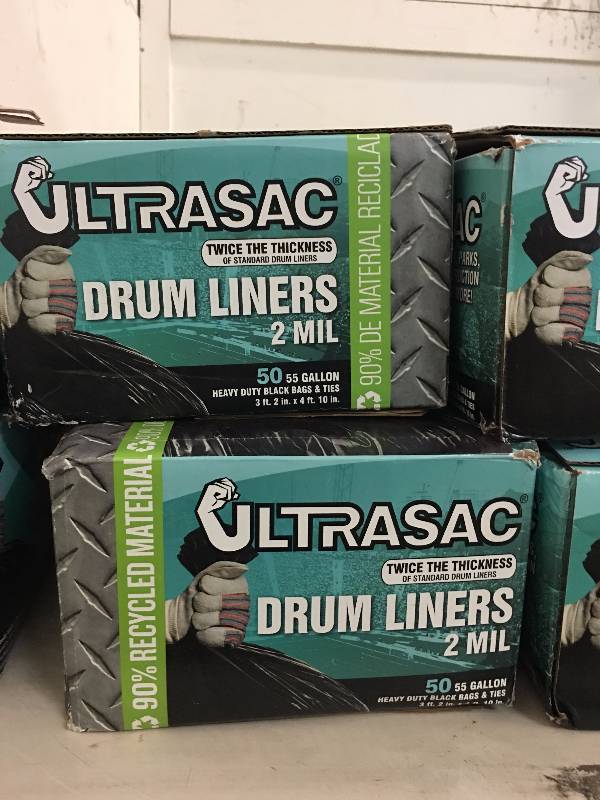 lot 44 image: 2 BOXES ULTRASAC DRUM LINER TRASH BAGS