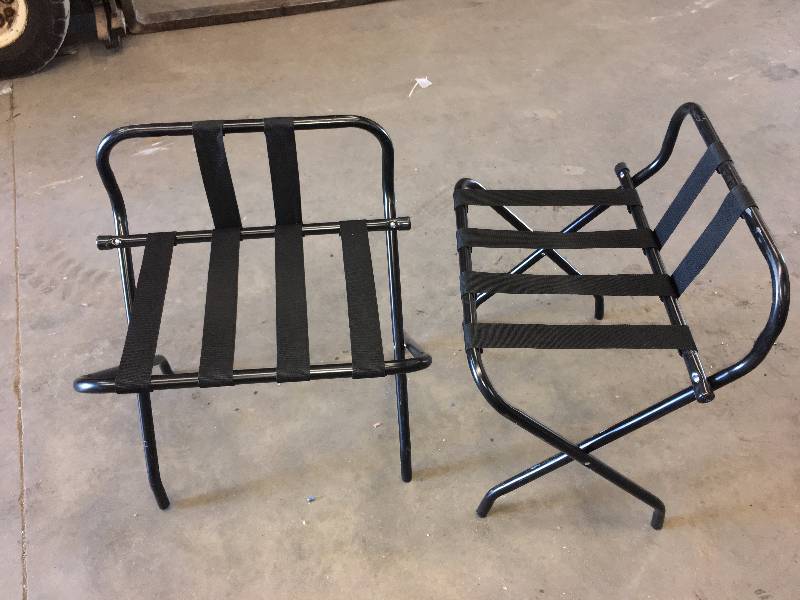 lot 61 image: LOT OF 2 LUGGAGE STANDS