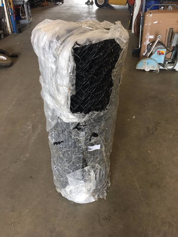 lot 112 image: VINYL COATED GALVANIZED CHAIN LINK FENCE