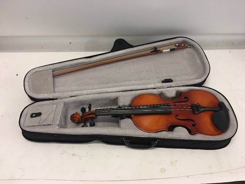 lot 33 image: NEW VIOLIN  CARRY CASE HAS CUT DAMAGE TO EXTERIOR