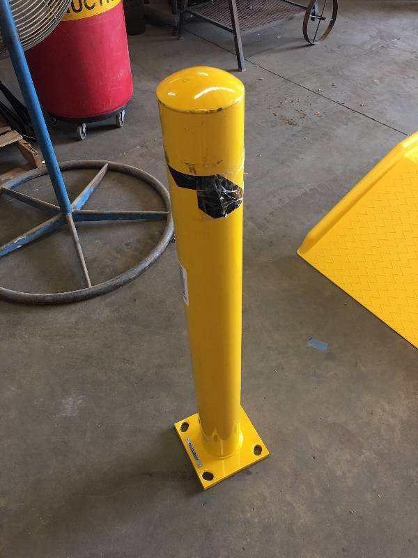 lot 32 image: NEW BOLT DOWN STEEL BARRIER POLE