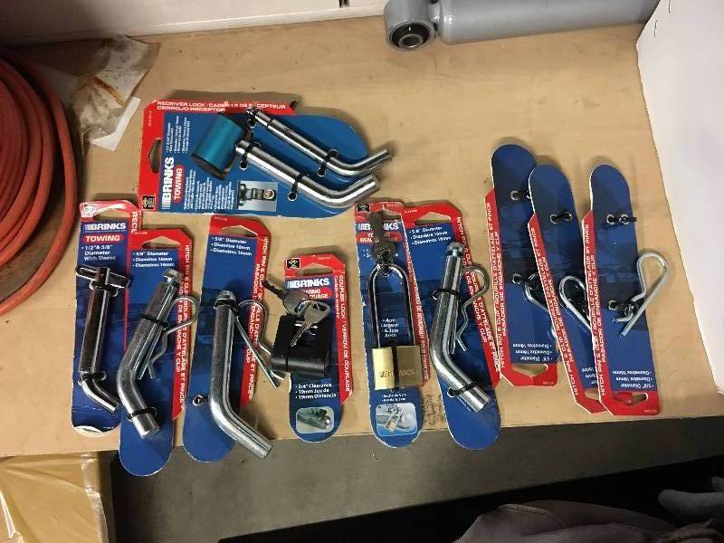 lot 12 image: LOT OF TRAILER HITCH LOCKS