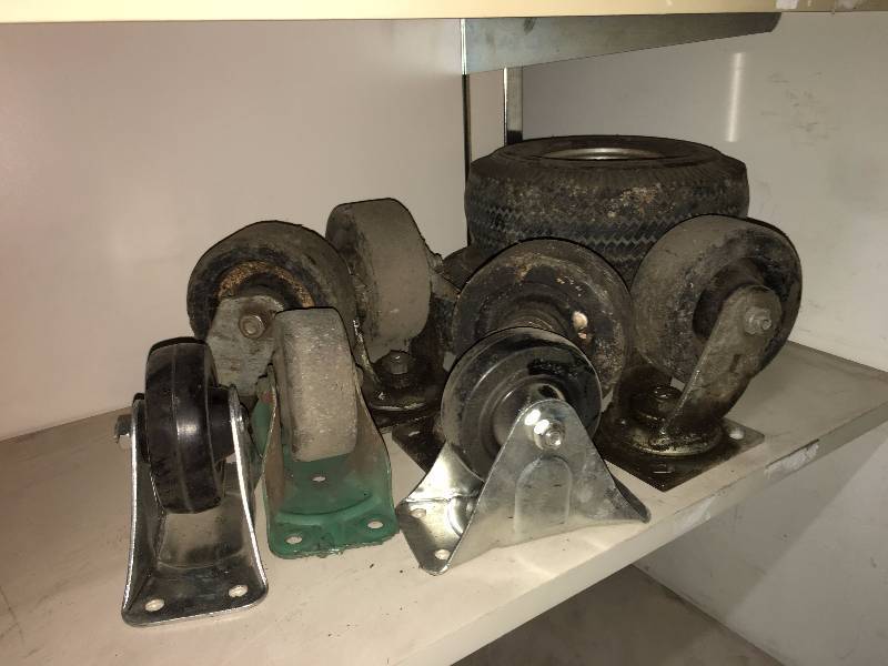 lot 135 image: LOT OF CASTERS AND DOLLY TIRES