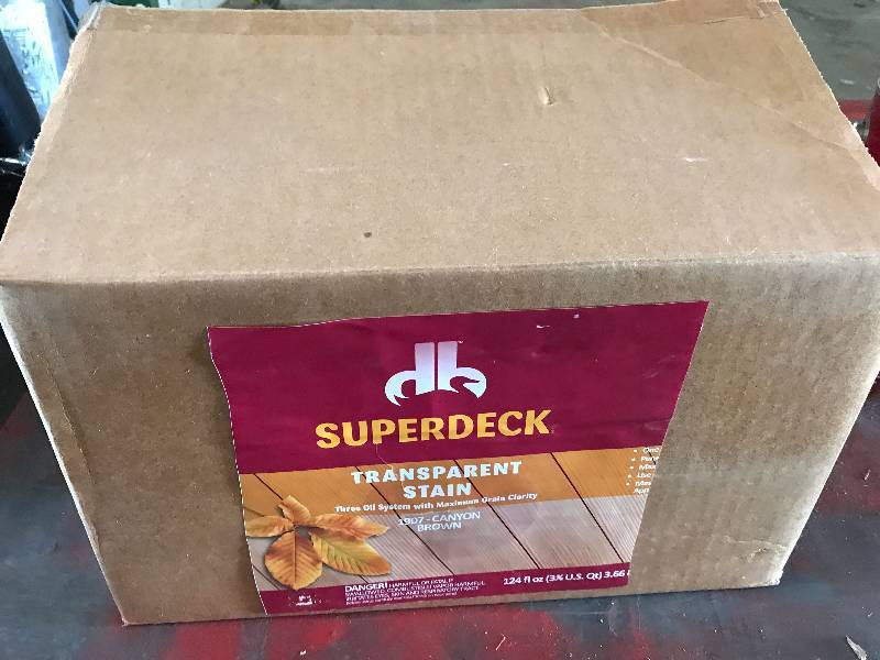 lot 170 image: 4 GALLONS SUPERDECK TRANSPARENT STAIN - 2007 CANYON BROWN