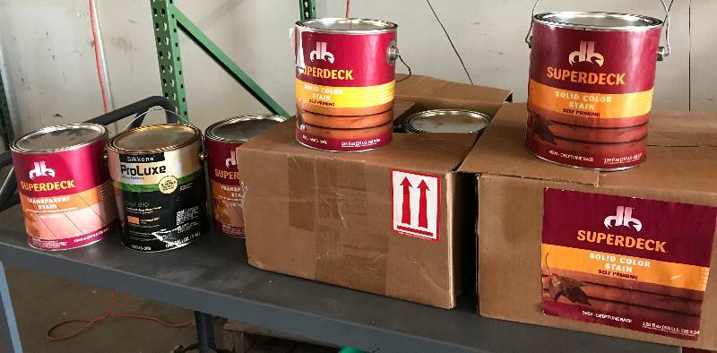 lot 172 image: 11 GALLONS WOOD STAIN