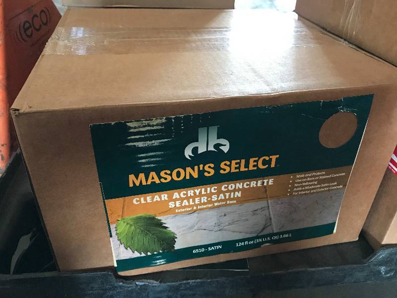 lot 158 image: 4 GALLONS MASONS SELECT CLEAR ACRYLIC CONCRETE SEALER