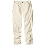 Dickies Men's Utility Pant Relaxed Fit, White, 34x32