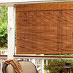 Outdoor Bamboo Roll-Up Blind
