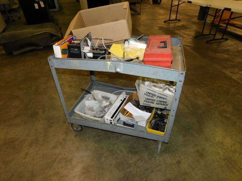 lot 3451 image: Rolling Cart With Contents