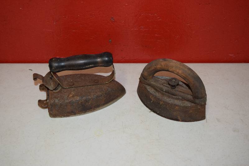 lot 11 image: 2 Antique Irons