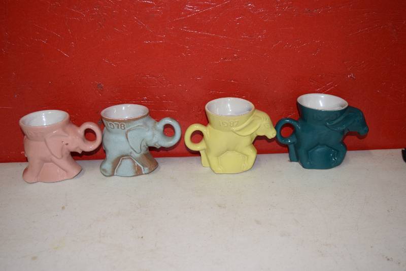lot 36 image: 4 Frankoma Pottery Political Mugs
