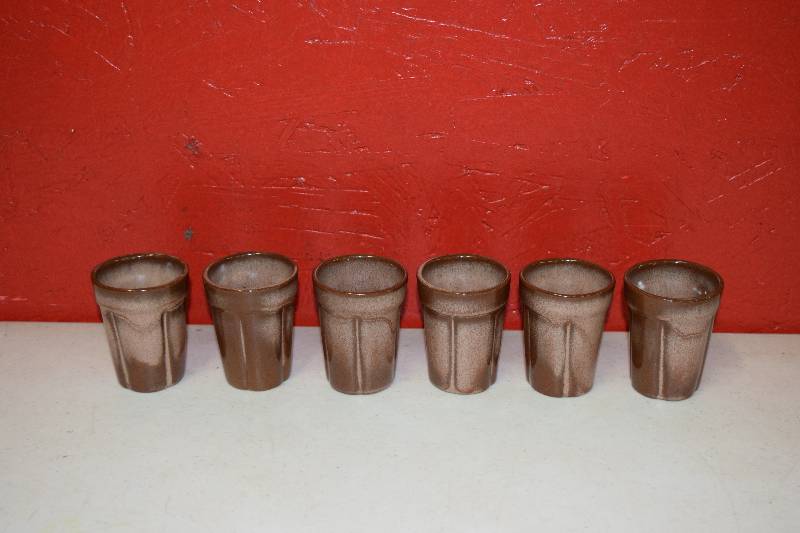 lot 60 image: 6 Frankoma Juice Tumblers
