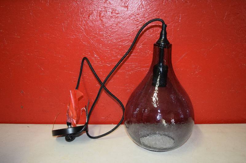 lot 176 image: Smoked Glass Light Fixtured