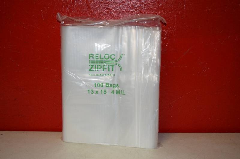 lot 198 image: 100 Reloc Zippit Reclosable Ziplock Type Bags