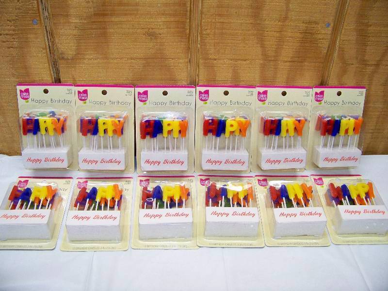 lot 191 image: 12 Boxes of 6 Cake Mate Happy Birthday Candles