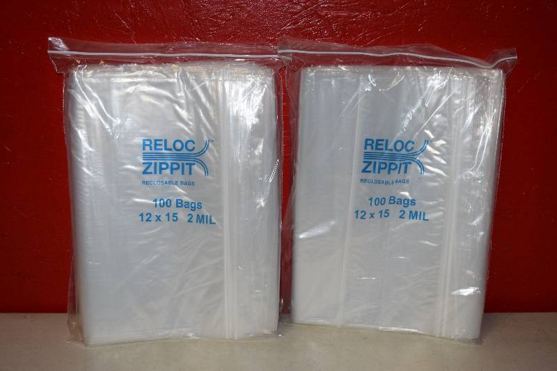 lot 201 image: 200 Reloc Zippit Reclosable Ziplock Type Bags