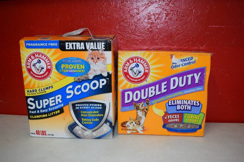 lot 249 image: 2 Boxes Arm & Hammer Kitty Litter