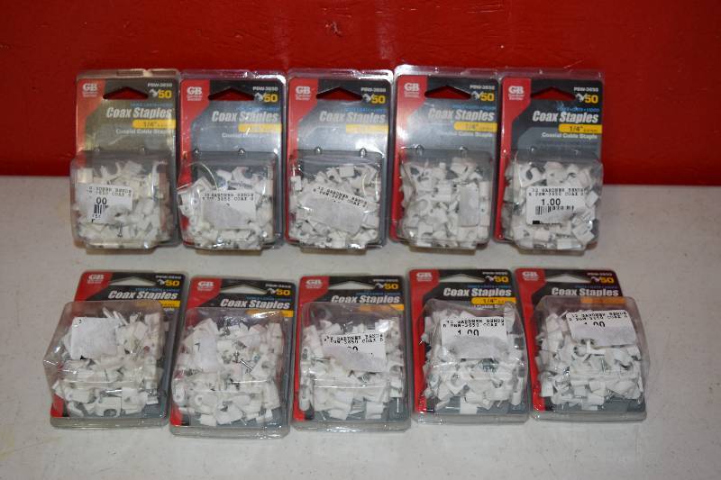 lot 257 image: 10 Packages of 50 Gardner Bender Coax Staples