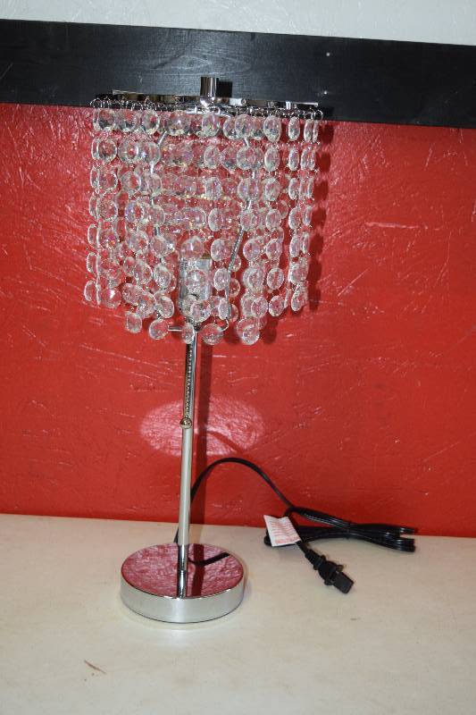 lot 273 image: Crown Mark Drop Crystal Lamp