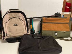 lot 1067 image: Samsonite backpack, Duck Wear bag, luggage carrier and more