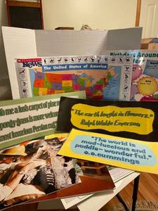 lot 1102 image: Maps, posters, and teaching aids