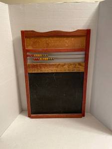 lot 1103 image: Vintage abacus and chalkboard