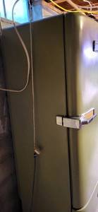 lot 2107 image: Vintage General Electric Food Freezer works, very heavy-bring tools and friends. 70.5x34x30