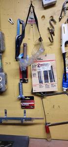 lot 2118 image: Wall of shop supplies see pictures