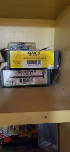 lot 2130 image: Assortment of screws, nails, nuts bolts