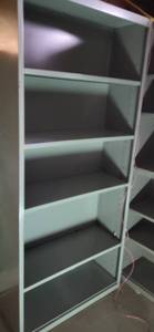 lot 2137 image: Metal shelves 78x34.5x13.5 great shape gray