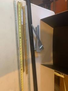 lot 3003 image: 61 inch. 46.5. inch and 24 inch shelf brackets