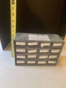 lot 3016 image: 16 drawers storage bin plus contents