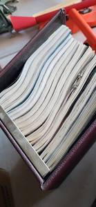 lot 3103 image: QST Amateur radio magazines from 1980-late 1990s in big ring notebooks